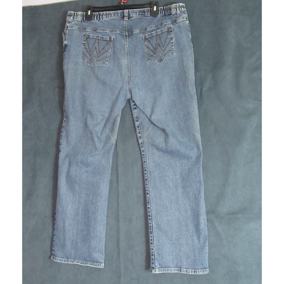Vintage Casual Corner ANNEX Jeans Womens 20W Blue Denim Straight Stretch Momcore - Picture 5 of 8